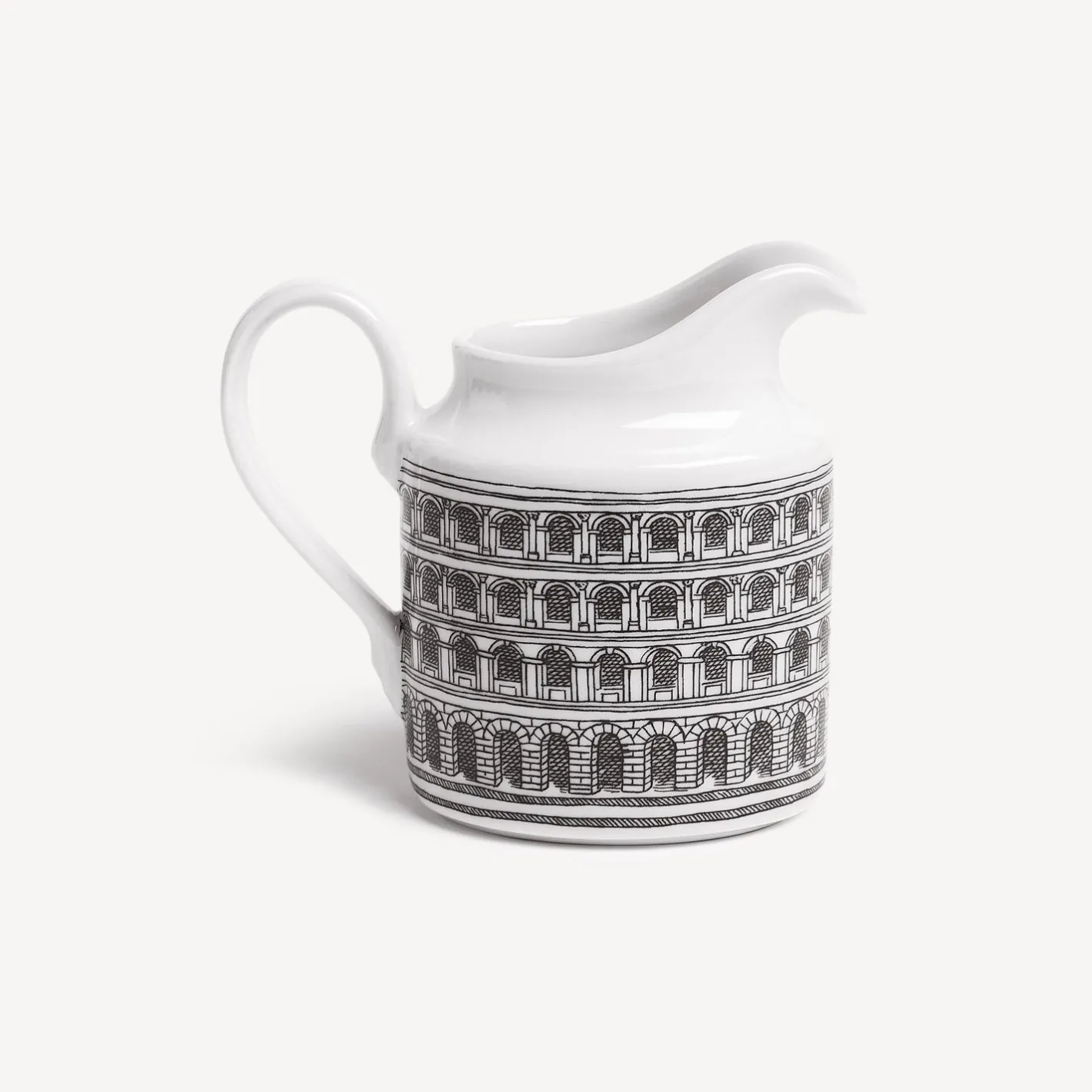 Fornasetti Set Da Te E Caffe^Architettura Della Brocca Di Latte Bianco Nero