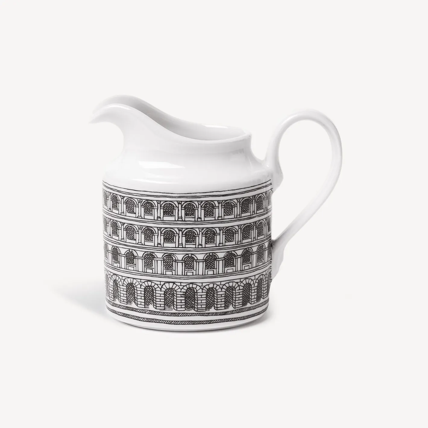 Fornasetti Set Da Te E Caffe^Architettura Della Brocca Di Latte Bianco Nero