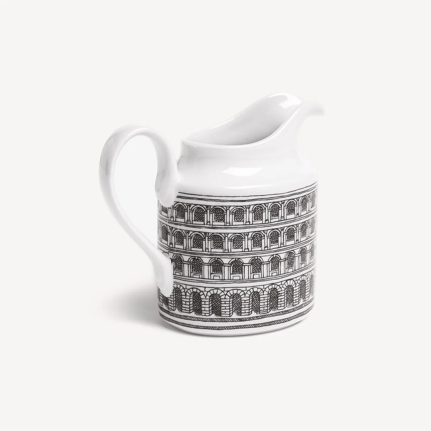 Fornasetti Set Da Te E Caffe^Architettura Della Brocca Di Latte Bianco Nero