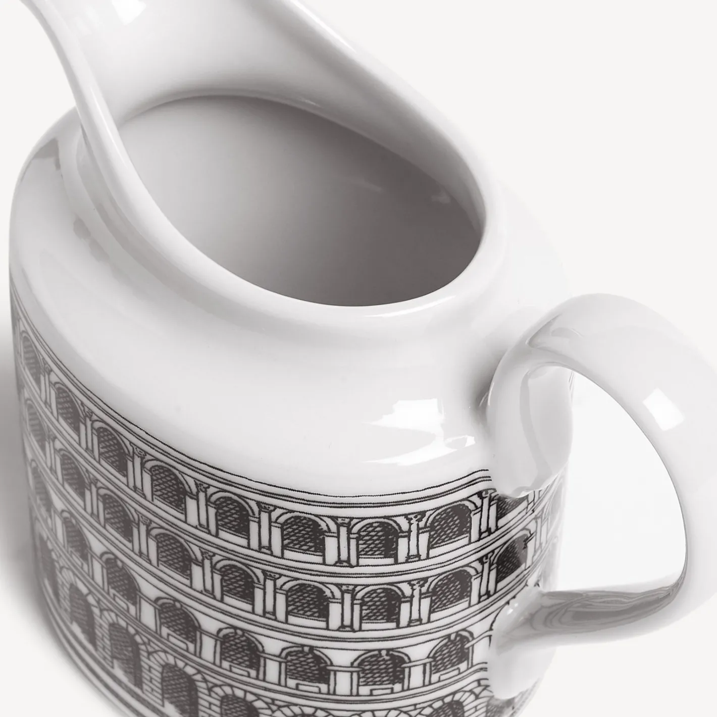 Fornasetti Set Da Te E Caffe^Architettura Della Brocca Di Latte Bianco Nero