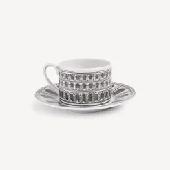 Fornasetti Set Da Te E Caffe^Architettura Della Tazza Da Te Bianco Nero