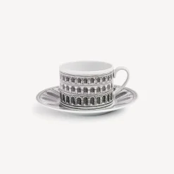 Fornasetti Set Da Te E Caffe^Architettura Della Tazza Da Te Bianco Nero