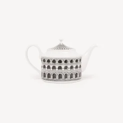 Fornasetti Set Da Te E Caffe^Architettura Della Teiera Bianco Nero