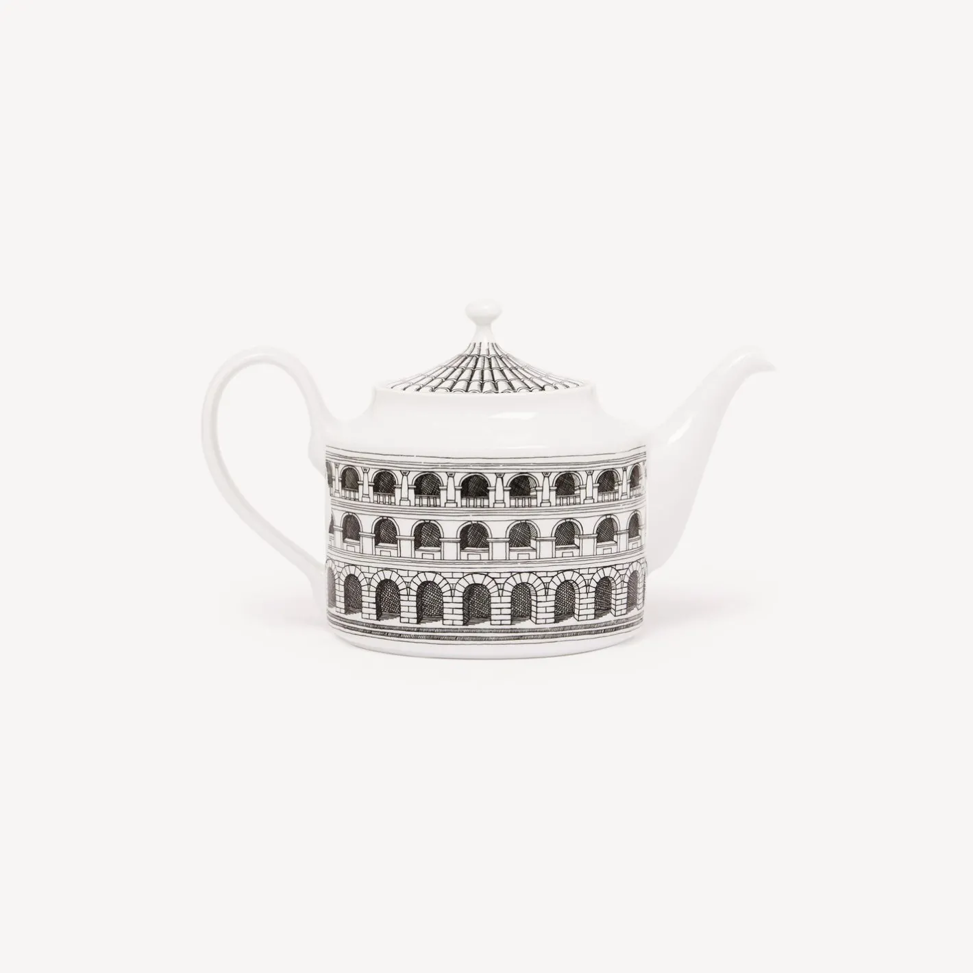Fornasetti Set Da Te E Caffe^Architettura Della Teiera Bianco Nero