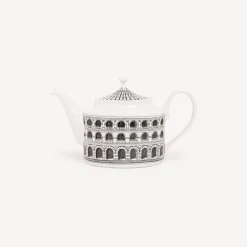Fornasetti Set Da Te E Caffe^Architettura Della Teiera Bianco Nero