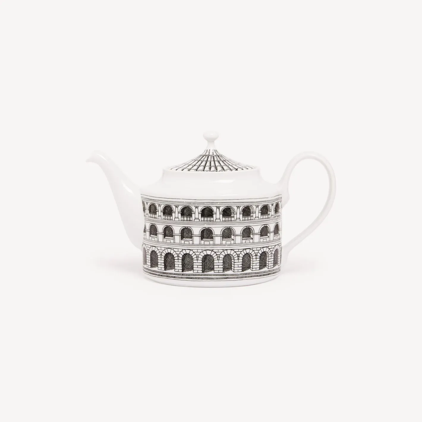 Fornasetti Set Da Te E Caffe^Architettura Della Teiera Bianco Nero