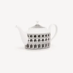 Fornasetti Set Da Te E Caffe^Architettura Della Teiera Bianco Nero