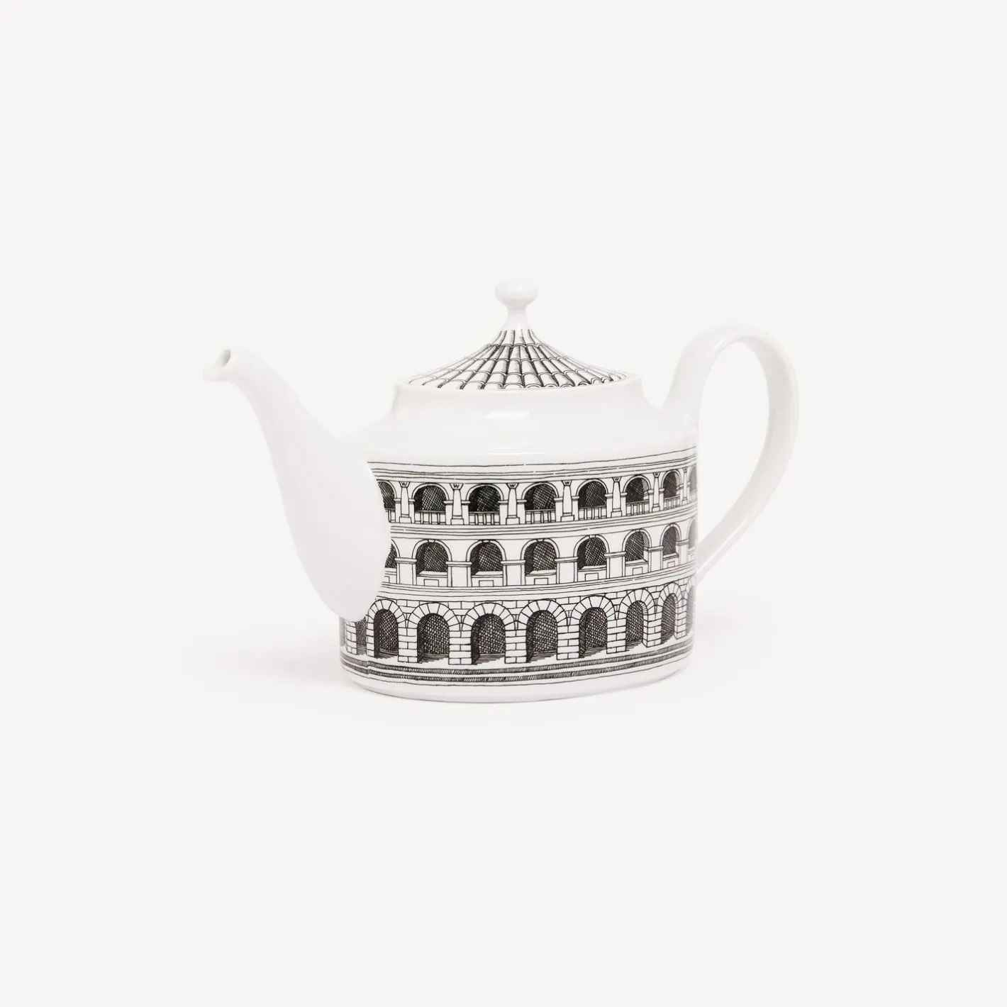 Fornasetti Set Da Te E Caffe^Architettura Della Teiera Bianco Nero