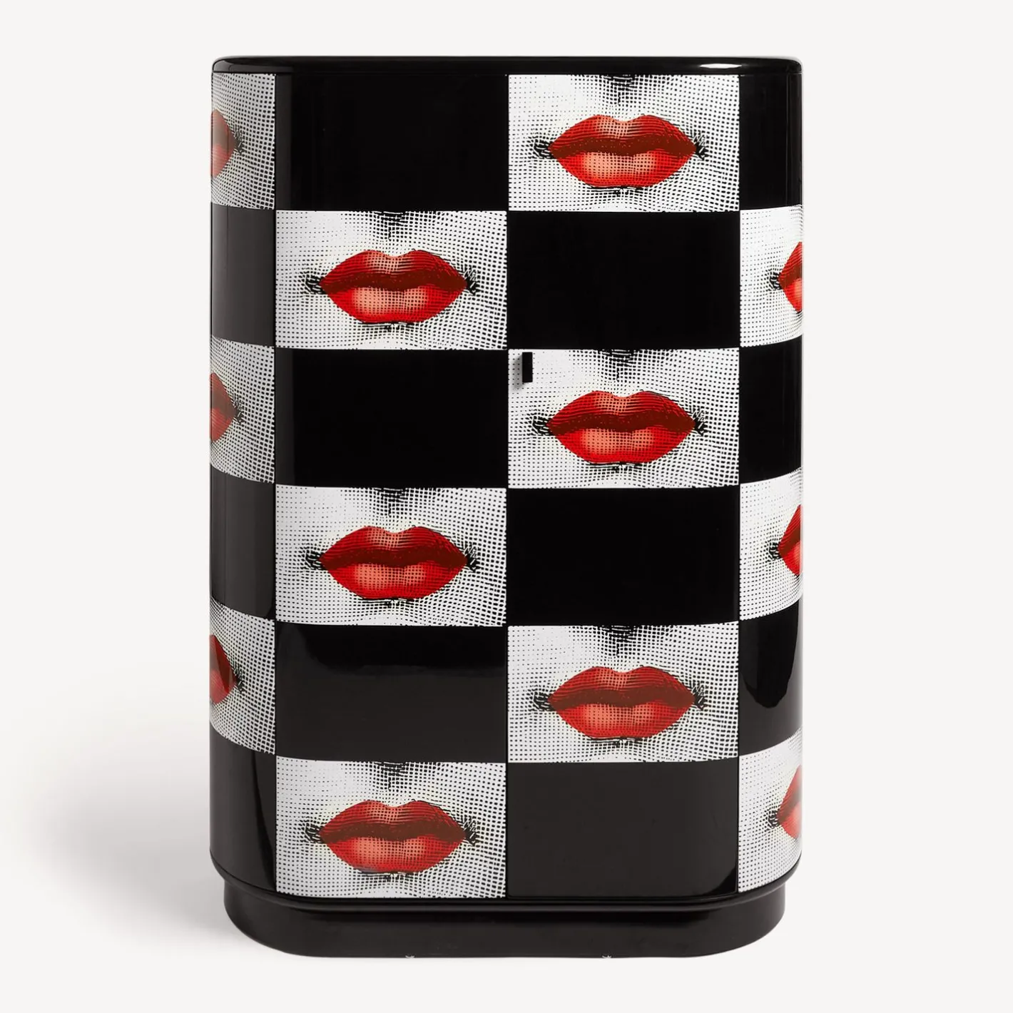 Fornasetti Armadi Curvi^Bacio Del Mobile Curvo Bianco/Nero/Rosso