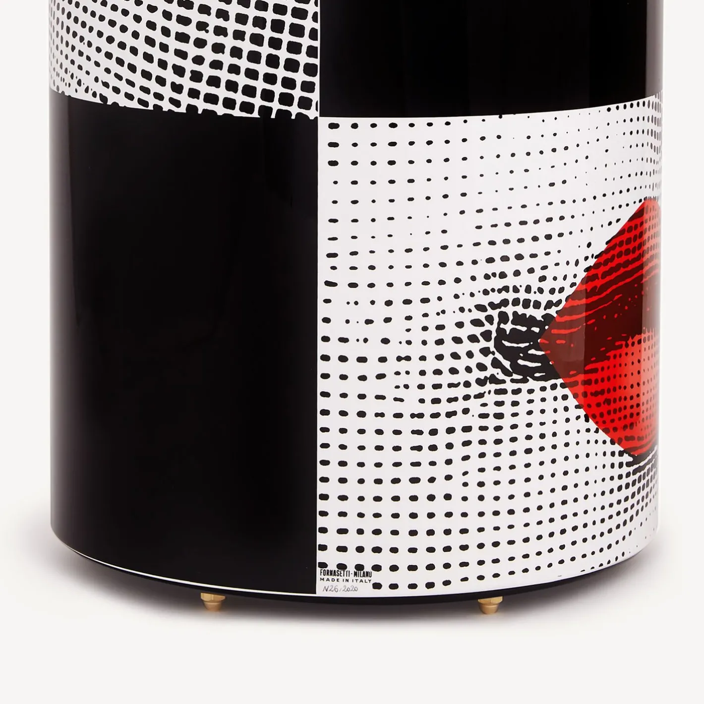 Fornasetti Portaombrelli^Bacio Portaombrelli Bianco/Nero/Rosso