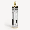 Fornasetti Lampade E Paralumi^Base Lampada Cilindrica Casa Con Colonne Bianco Nero