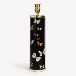 Fornasetti Lampade E Paralumi^Base Lampada Cilindrica Farfalle Multicolore