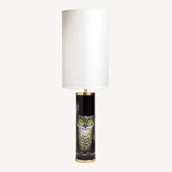 Fornasetti Lampade E Paralumi^Base Lampada Civette Cilindrica Multicolore