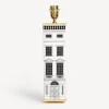 Fornasetti Lampade E Paralumi^Base Per Lampada Quadrata Architettura Bianco Nero