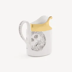 Fornasetti Set Da Te E Caffe^Brocca Di Latte Solitario Bianco/Nero/Oro