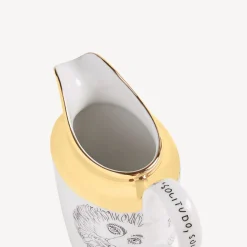 Fornasetti Set Da Te E Caffe^Brocca Di Latte Solitario Bianco/Nero/Oro