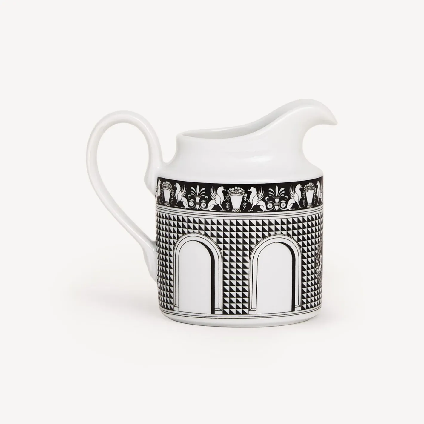 Fornasetti Set Da Te E Caffe^Brocca Per Il Latte Facciata Quattrocentesca Bianco Nero