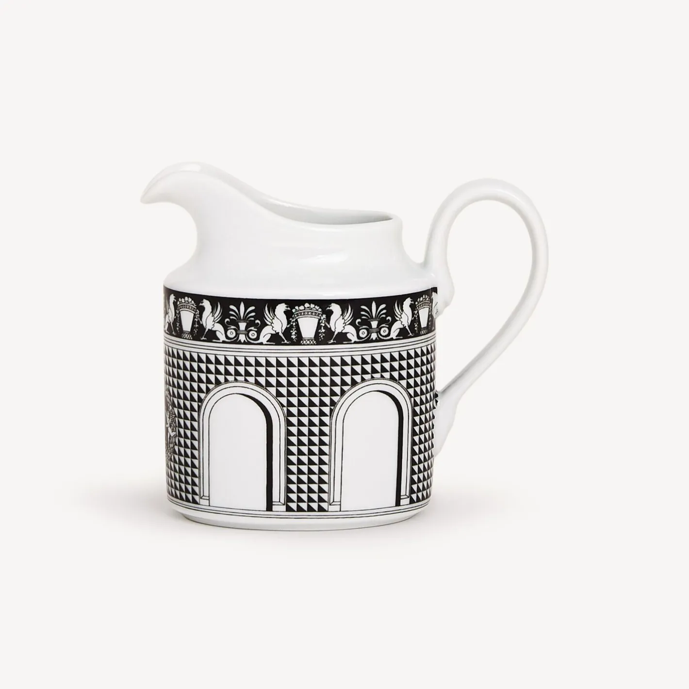 Fornasetti Set Da Te E Caffe^Brocca Per Il Latte Facciata Quattrocentesca Bianco Nero