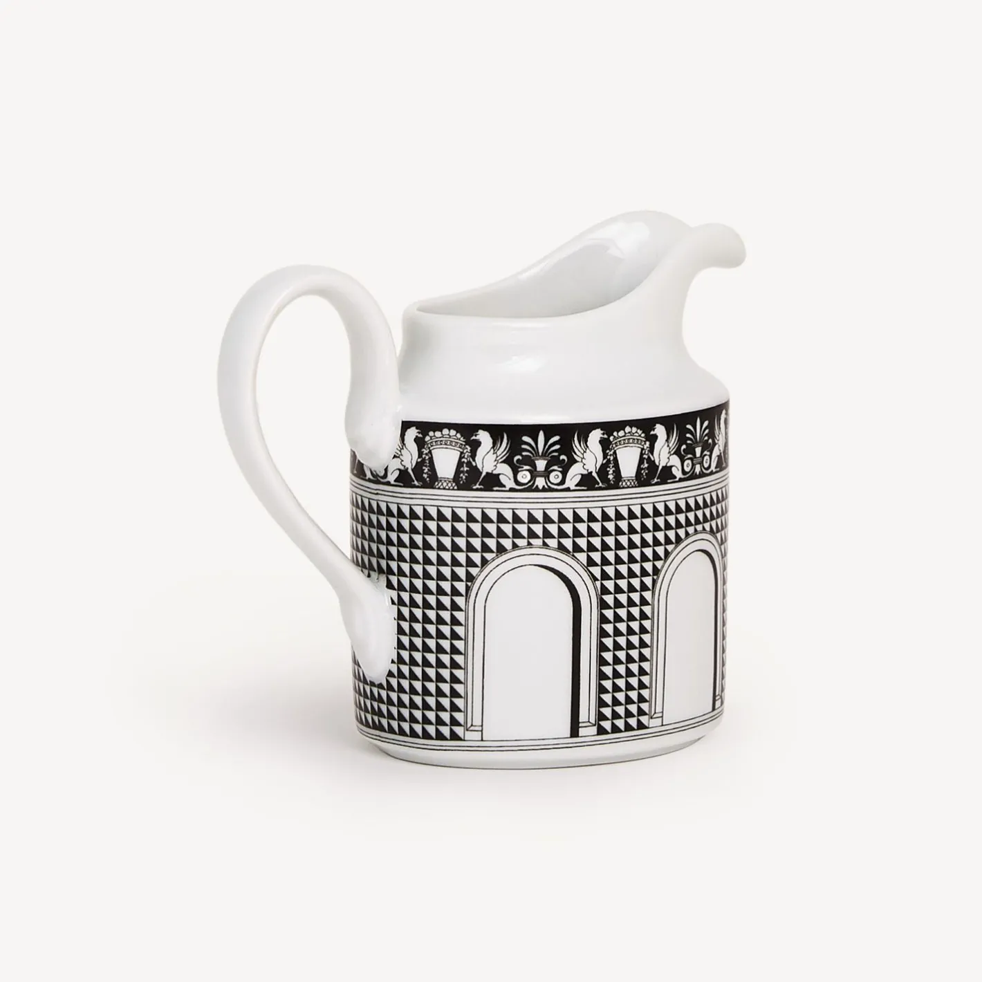 Fornasetti Set Da Te E Caffe^Brocca Per Il Latte Facciata Quattrocentesca Bianco Nero