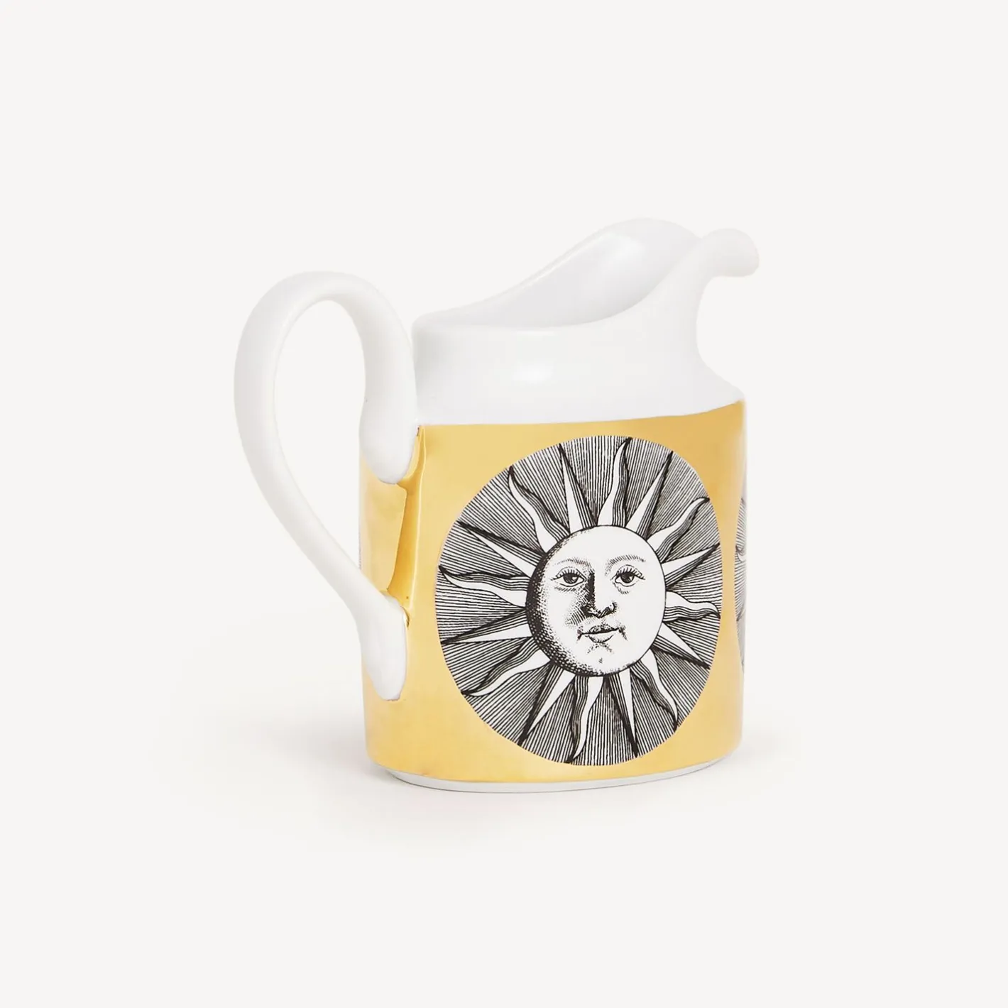 Fornasetti Set Da Te E Caffe^Brocca Per Il Latte Soli Bianco Nero