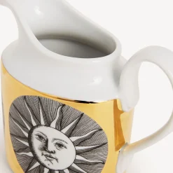 Fornasetti Set Da Te E Caffe^Brocca Per Il Latte Soli Bianco Nero