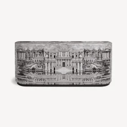 Fornasetti Armadi Curvi^Buffet Citta Che Si Rispecchia Bianco Nero