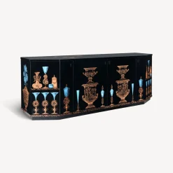 Fornasetti Armadi Curvi^Buffet Poliedrico Vasi Multicolore