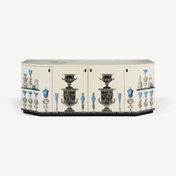 Fornasetti Armadi Curvi^Buffet Poliedrico Vasi Multicolore