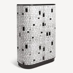 Fornasetti Armadi Curvi^Cabinet Curvo Architettura Bianco Nero