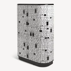 Fornasetti Armadi Curvi^Cabinet Curvo Architettura Bianco Nero