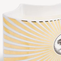 Fornasetti Candele Profumate^Candela Profumata Nel Vaso Nel Mentre - Soli Decor - Fragranza Immaginazione Bianco/Nero/Oro