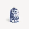 Fornasetti Candele Profumate^Candela Profumata Se Poi - Decoro Giardino Settecentesco - Fragranza Giardino Segreto Blu Bianco