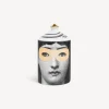 Fornasetti Candele Profumate^Candela Profumata Se Poi - Decoro Mascherina - Fragranza Frutto Proibito Bianco/Nero/Oro