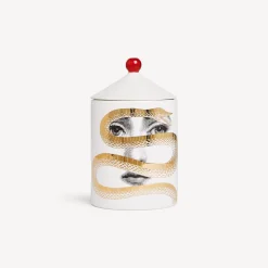 Fornasetti Candele Profumate^Candela Profumata Se Poi - Decoro Peccato Originale - Fragranza Frutto Proibito Multicolore