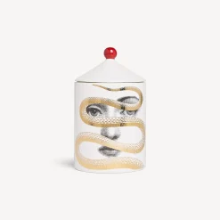 Fornasetti Candele Profumate^Candela Profumata Se Poi - Decoro Peccato Originale - Fragranza Frutto Proibito Multicolore