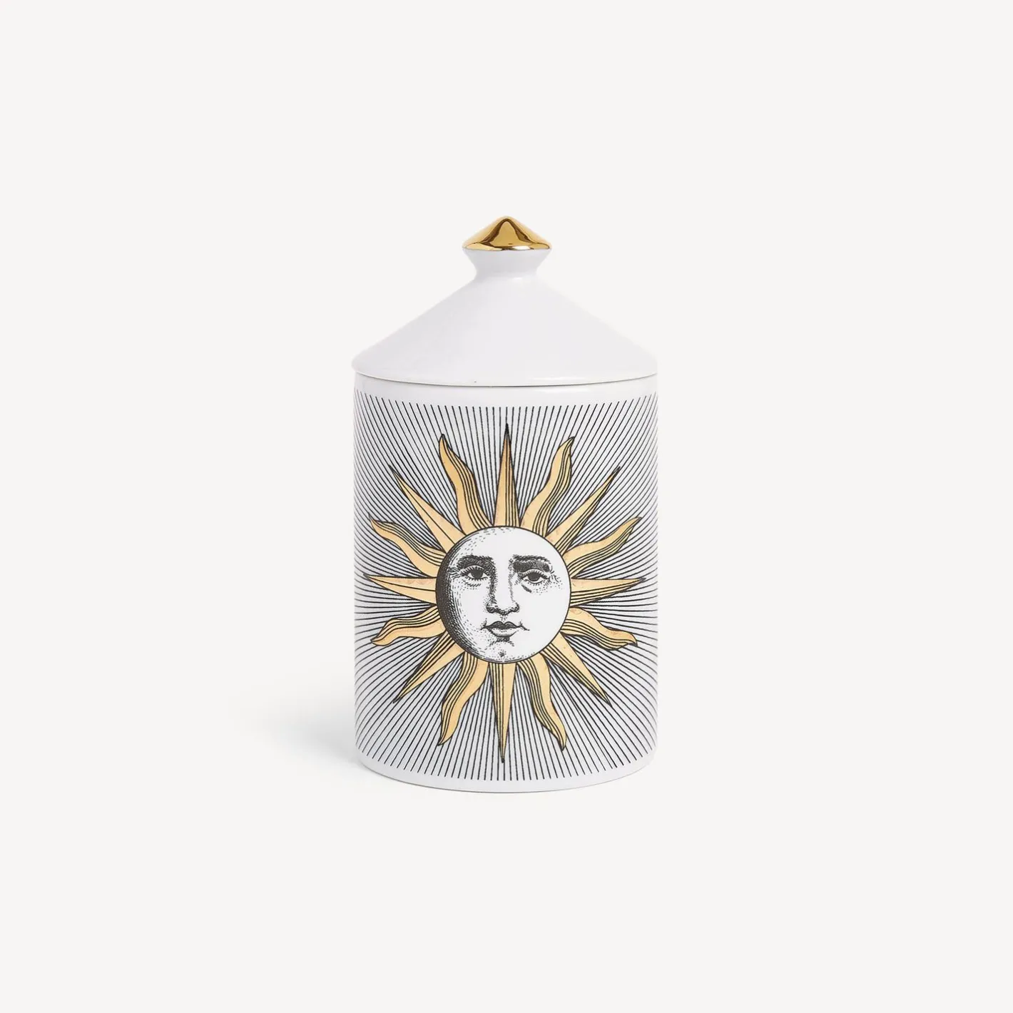 Fornasetti Candele Profumate^Candela Profumata Se Poi - Soli Decor - Fragranza Immaginazione Bianco/Nero/Oro