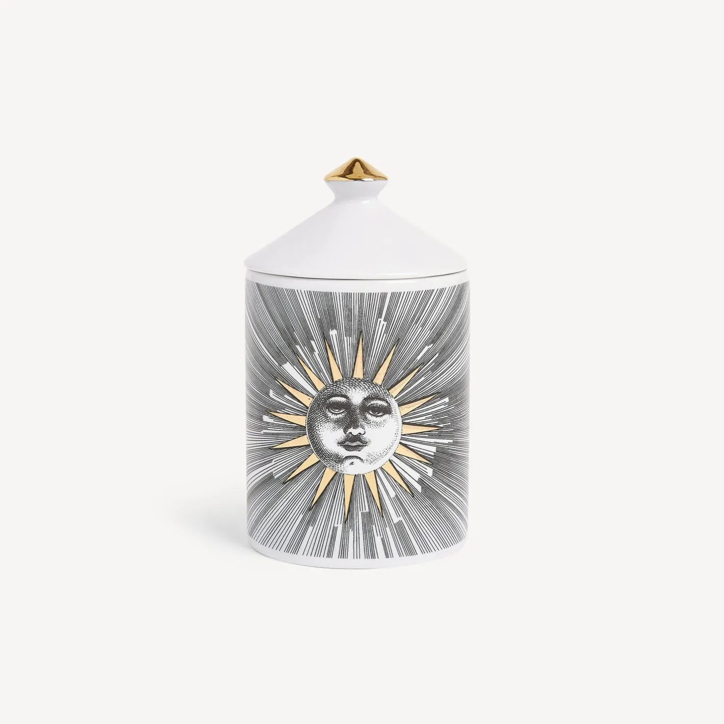Fornasetti Candele Profumate^Candela Profumata Se Poi - Soli Decor - Fragranza Immaginazione Bianco/Nero/Oro