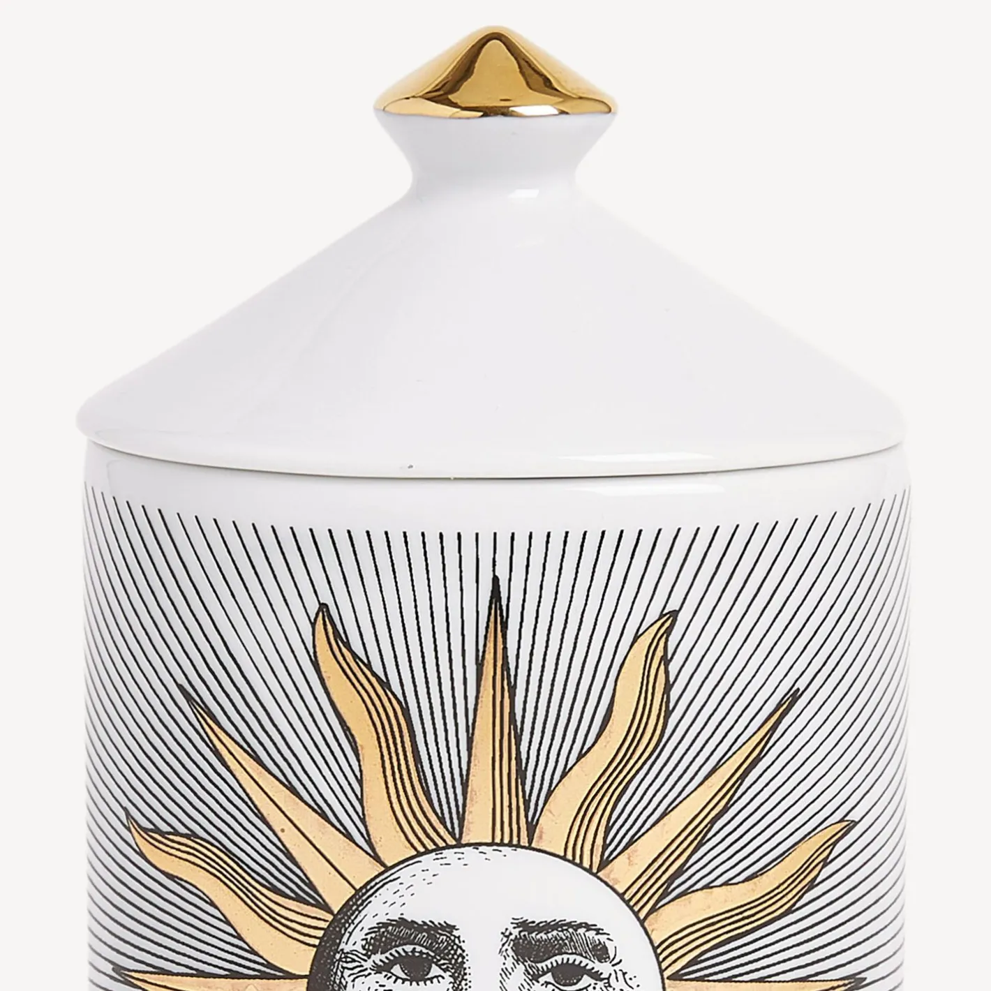 Fornasetti Candele Profumate^Candela Profumata Se Poi - Soli Decor - Fragranza Immaginazione Bianco/Nero/Oro