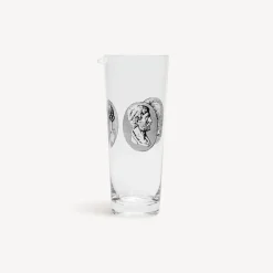 Fornasetti Bicchieri E Sottobicchieri^Caraffa Cammei Bianco Nero