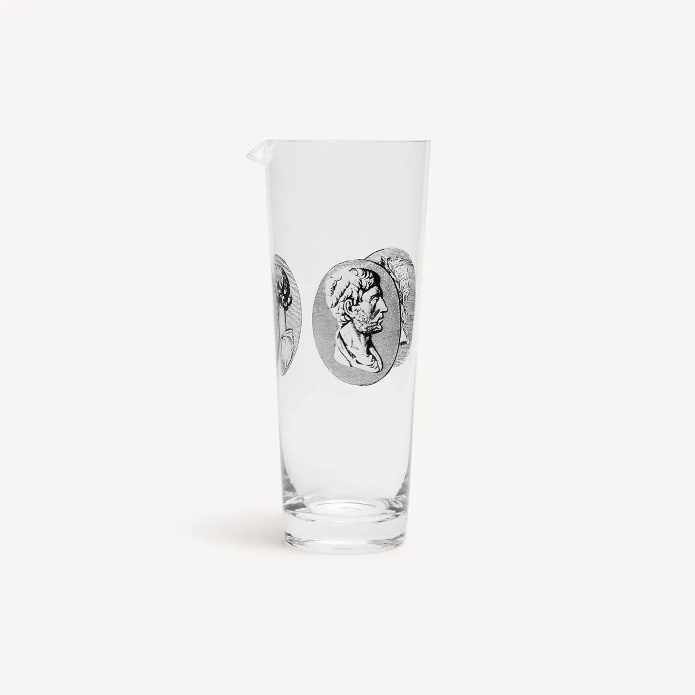Fornasetti Bicchieri E Sottobicchieri^Caraffa Cammei Bianco Nero