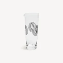 Fornasetti Bicchieri E Sottobicchieri^Caraffa Cammei Bianco Nero