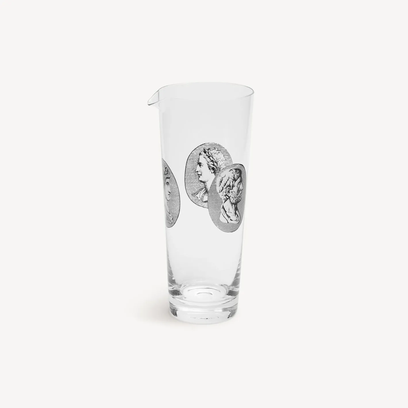 Fornasetti Bicchieri E Sottobicchieri^Caraffa Cammei Bianco Nero
