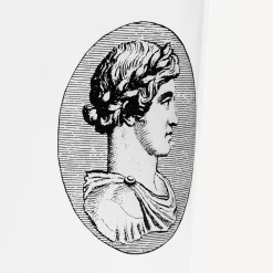 Fornasetti Bicchieri E Sottobicchieri^Caraffa Cammei Bianco Nero