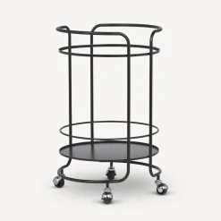 Fornasetti Carrello Portavivande^Carrello Portavivande Rotondo Nero
