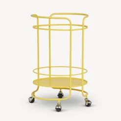 Fornasetti Carrello Portavivande^Carrello Portavivande Rotondo Giallo