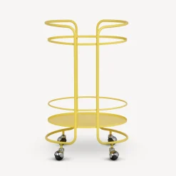 Fornasetti Carrello Portavivande^Carrello Portavivande Rotondo Giallo