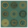 Fornasetti Sfondo^Carta Da Parati Soli Smeraldo E Oro