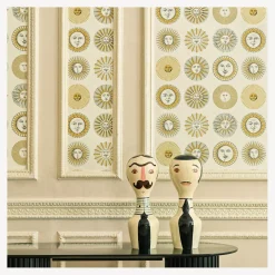 Fornasetti Sfondo^Carta Da Parati Soli Crema E Oro