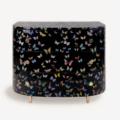 Fornasetti Cassettiera^Cassettiera Curva Farfalle Multicolore