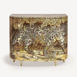 Fornasetti Cassettiera^Cassettiera Curva Leopardo Multicolore
